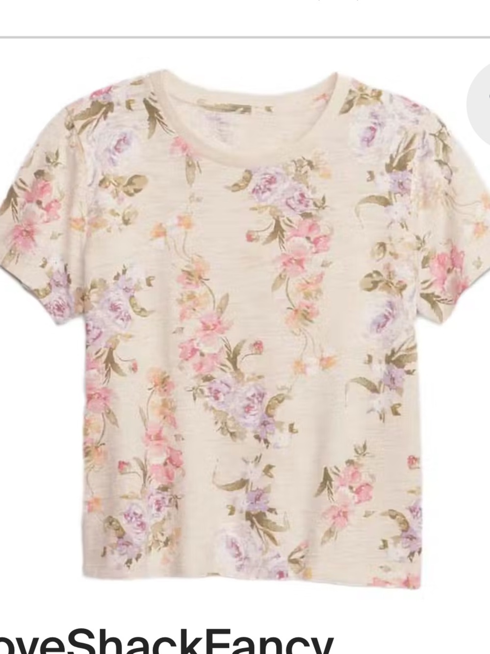 Gap × LoveShackFancy - Floral Shrunken T-Shirt - XS